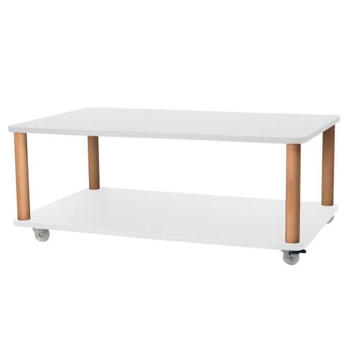 Τραπέζι Σαλονιού Τροχήλατο Ashme ASHMEROLLCT1 64x105x42,5cm White