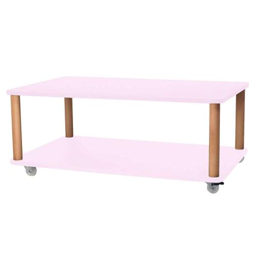 Τραπέζι Σαλονιού Τροχήλατο Ashme ASHMEROLLCT9 64x105x42,5cm Pink
