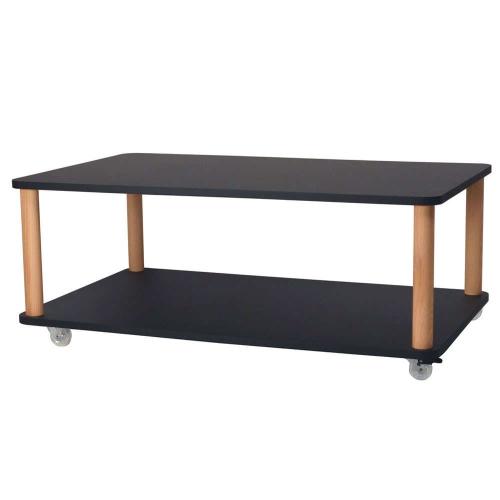 Τραπέζι Σαλονιού Τροχήλατο Ashme ASHMEROLLCTBLACK 64x105x42,5cm Black