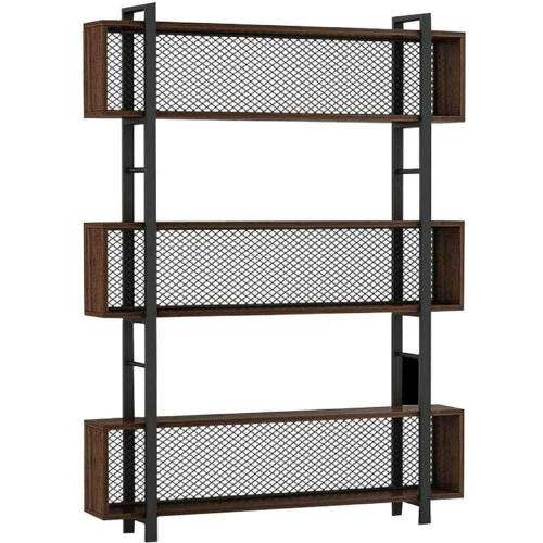 Βιβλιοθήκη Fifer 197-000059 120x27x185cm Walnut-Black