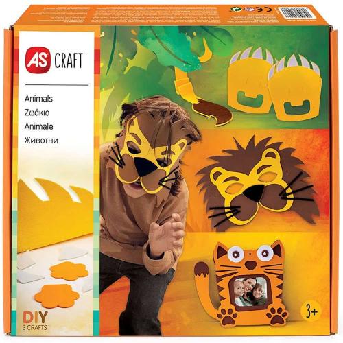 Παιχνίδι Χαρτοκοπτική Ζωάκια Παιχνίδι Με 3 Χειροτεχνίες DIY Craft 1038-31006 Multi As Company