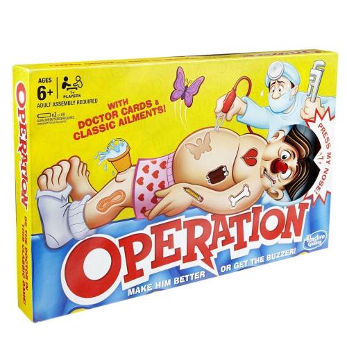 Επιτραπέζιο Παιχνίδι Classic Operation (English Language) B2176348 Για 1+ Παίκτες 6 Ετών+ Multicolor Hasbro