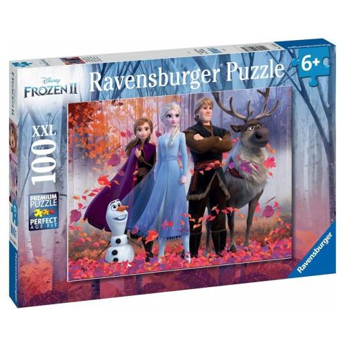Παζλ Frozen II - Magic Οf Τhe Forest 12867 100τμχ XXL 49x36cm 6 Ετών+ Multicolor Ravensburger