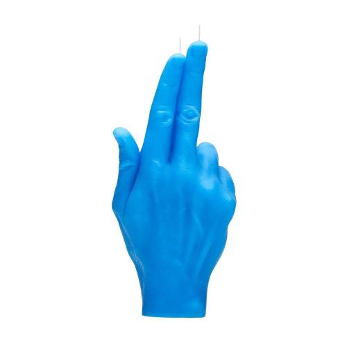 Κερί Χειρονομίας Gun Fingers 360gr 21x10x6cm Blue Candle Hand