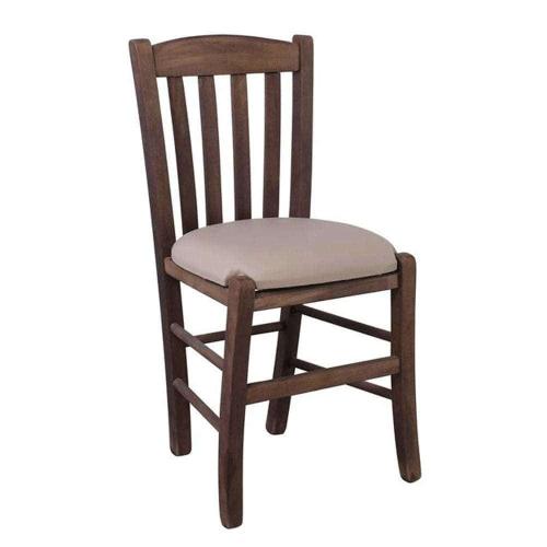 Καρέκλα Casa Ρ966,Ε2Τ 42x45x88cm Walnut-Cappuccino