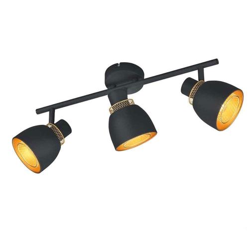 Φωτιστικό Οροφής - Spot Punch R80813032 3xE14 45x20x10cm Black-Gold RL Lighting