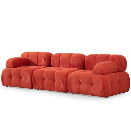 Καναπές Τριθέσιος Doblo 560ARE1822 315x105x80cm Red