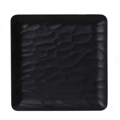 Πιάτο Τετράγωνο Ρηχό Wavy Matte Mlb347K72-6 18x18cm Black Espiel