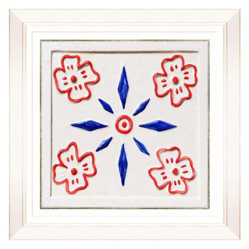Κάδρο Folk Tiles II FA13249 50x50cm Blue-Red MindTheGap