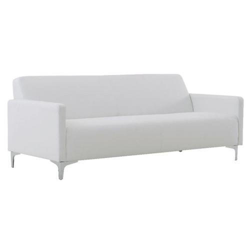 Καναπές 3-Θέσιος Style Ε948,31 K/D Pu Άσπρο 164x71x72 cm