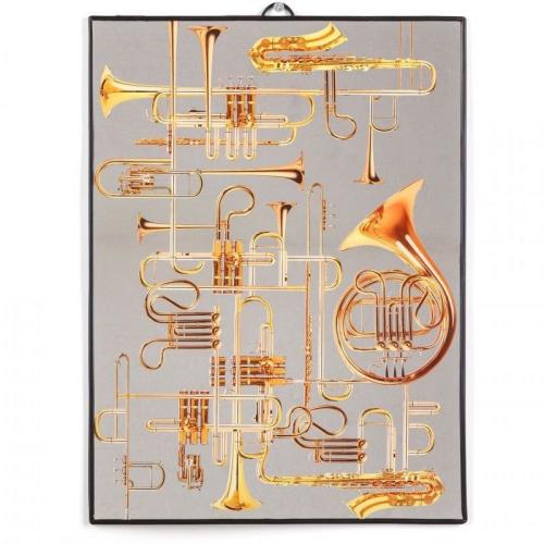 Καθρέπτης Τοίχου Big Trumpets 30x40cm Copper Seletti