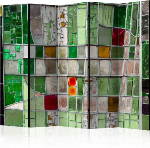 Διαχωριστικό με 5 τμήματα - Emerald Stained Glass II [Room Dividers]