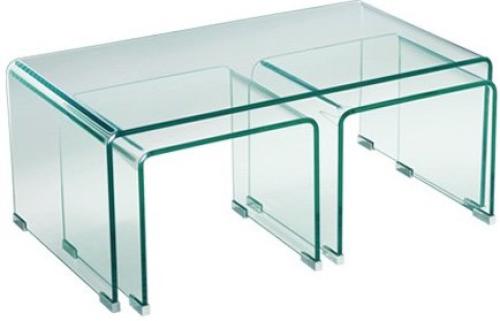 Τραπεζάκια σαλονιού Glasser Clear Trio