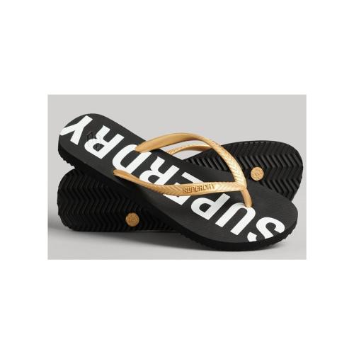 Superdry - SDCD CODE ESSENTIAL FLIP FLOP - BLACK/METALLIC GOLD