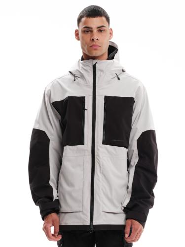 Emerson - MEN'S HOODED JACKET - BEIGE/BLACK