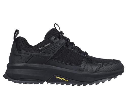 Skechers - GOODYEAR MESH LACE-UP OUTDOOR SHOE W/ AIR-COOLED MEMORY FOAM - ΜΑΥΡΟ