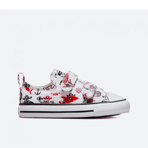 Converse - CHUCK TAYLOR ALL STAR 2V PIRATES - 102-WHITE/UNIVERSITY RED/BLACK