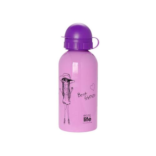 Eco life - ΜΕΤΑΛΛΙΚΟ ΜΠΟΥΚΑΛΙ ΠΑΙΔΙΚΟ 500ML -FASHION - MULTI