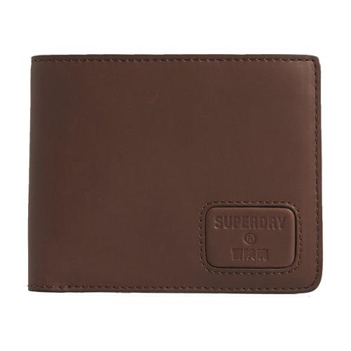 Superdry - NYC BIFOLD LEATHER WALLET - DARK BROWN