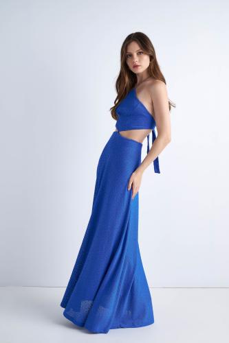 Φόρεμα μακρύ με cut-out Royal Blue