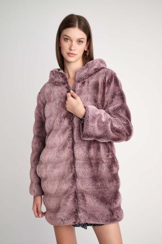 Παλτό από συνθετική γούνα Pink