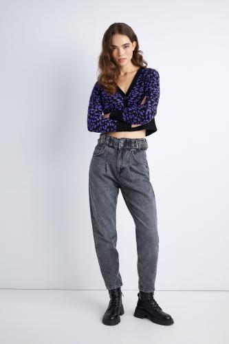 Παντελόνι τζιν slouchy fit Grey