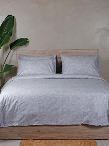 Sunshine Σετ Σεντόνια Cotton Feelings 2040 Grey Μονό με λάστιχο(105x205+30)