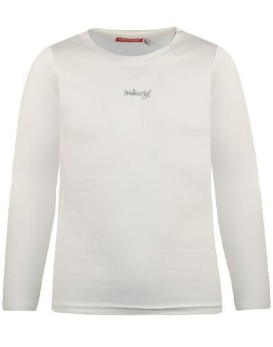 Μονόχρωμη μπλούζα Energiers Basic Line με γκλίτερ τύπωμα για κορίτσι - Εκρού 16-114254-5
