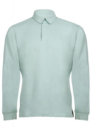 Ανδρική μπλούζα dsplay με γιακά μακρύ μανίκι. Basic Collection. ΜΕΝΤΑ