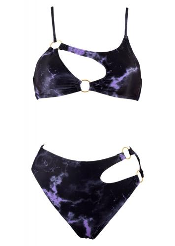 Γυναικείο set bikini τρίγωνο με κρίκους αποσπώμενη ενίσχυση. Καλύπτει Β Cup ΜΩΒ