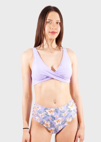 Γυναικείο σετ μαγιό bra αποσπώμενη επένδυση κούμπωμα bikini ψηλόμεσο πλαϊνό cut-out.Καλύπτει B Cup ΜΩΒ
