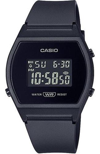 CASIO Collection - LW-204-1BEF, Black case with Black Rubber Strap