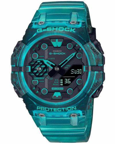 CASIO G-Shock Bluetooth Chronograph - GA-B001G-2AER Turquoise case with Turquoise Rubber Strap