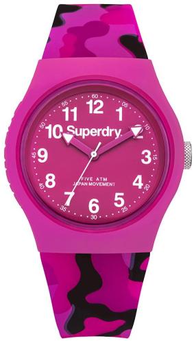 SUPERDRY Urban - SYL176PB Pink case, with Fuchsia Camo Rubber Strap