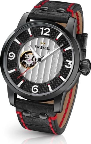 TW STEEL Son Of Time Automatic - MST6, Black case with Black Leather Strap