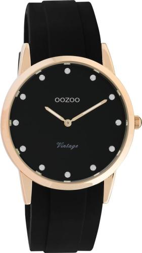 OOZOO Vintage - C20179, Rose Gold case with Black Rubber Strap