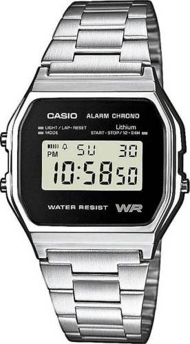 CASIO Collection - A-158WEA-1EF, Silver case with Stainless Steel Bracelet