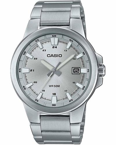 CASIO Enticer - MTP-E173D-7AVEF, Silver case with Stainless Steel Bracelet