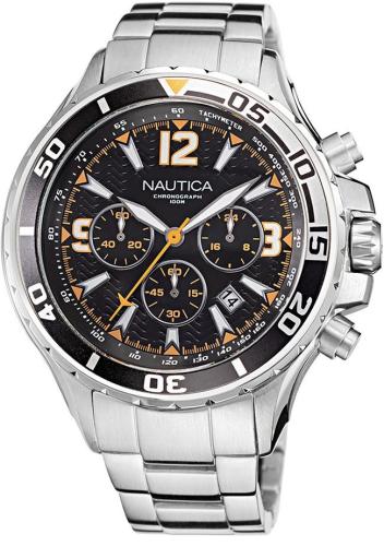 NAUTICA NST Chronograph - NAPNSS217, Silver case with Stainless Steel Bracelet