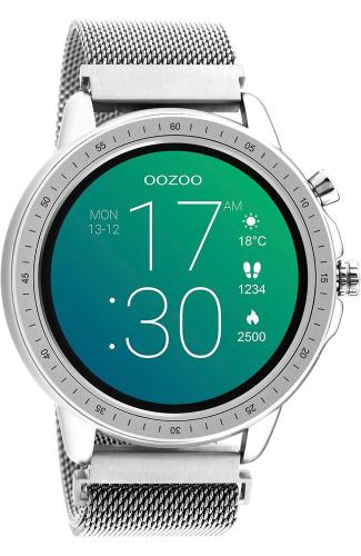 OOZOO Smartwatch - Q00305, Silver case with Silver Metal Strap