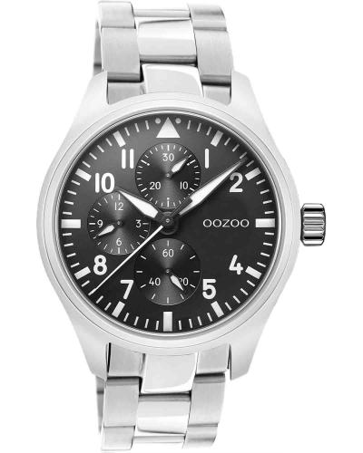 OOZOO Timepieces - C10956, Silver case with Stainless Steel Bracelet