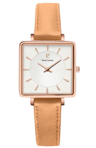 PIERRE LANNIER Lecare - 008F929 Rose Gold case with Brown Leather strap