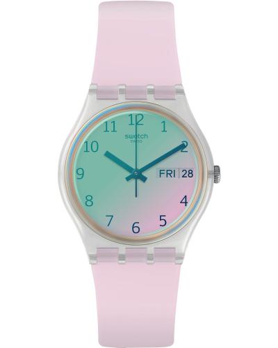 SWATCH Ultrarose - GE714, Transparent case with Pink Rubber Strap