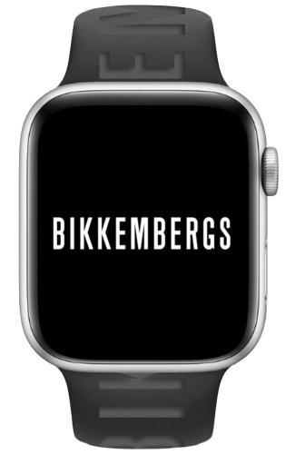 BIKKEMBERGS Smartwatch Small - BK01, Silver case with Black Rubber Strap