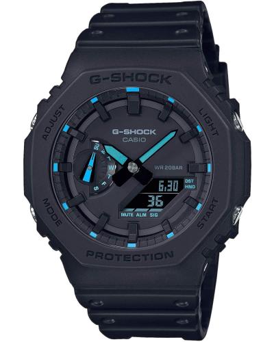 CASIO G-Shock Chronograph - GA-2100-1A2ER Black case with Black Rubber Strap