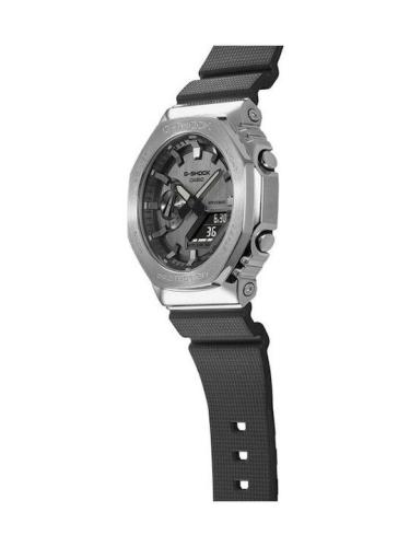 CASIO G-Shock Chronograph - GM-2100-1AER Silver case with Black Rubber Strap