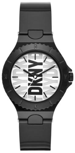 DKNY Chambers - NY6645 Black case with Black Rubber Strap