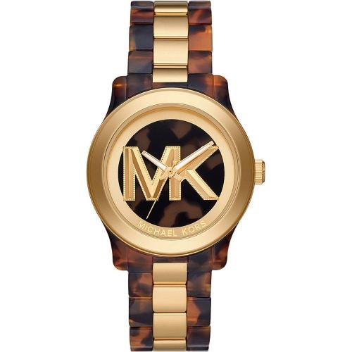 MICHAEL KORS Runway Crystals - MK7354, Gold case with Stainless Steel Bracelet