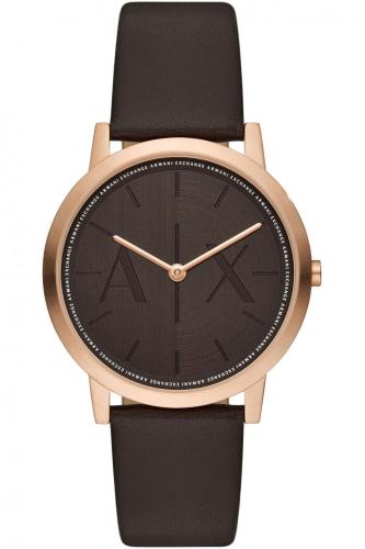 ARMANI EXCHANGE Dale Mens - AX2873, Rose Gold case with Brown Leather Strap