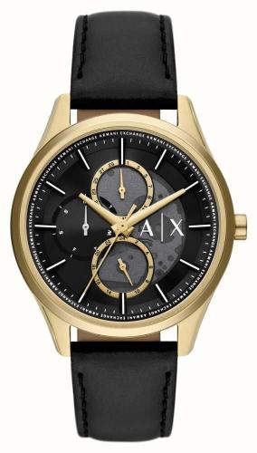 ARMANI EXCHANGE Dante - AX1876, Gold case with Black Leather Strap